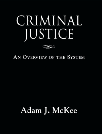 Criminal Justice: An Overview Of The System