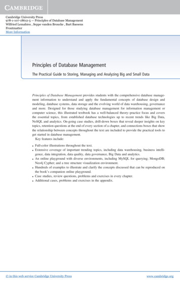 Principles Of Database Management