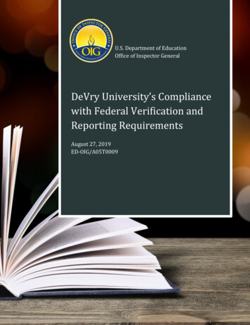 DeVry University's Compliance - Ed