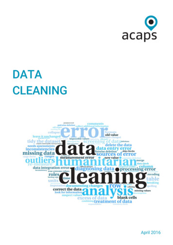 DATA CLEANING - ACAPS