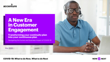 COVID-19: New Era In Customer Engagement Accenture