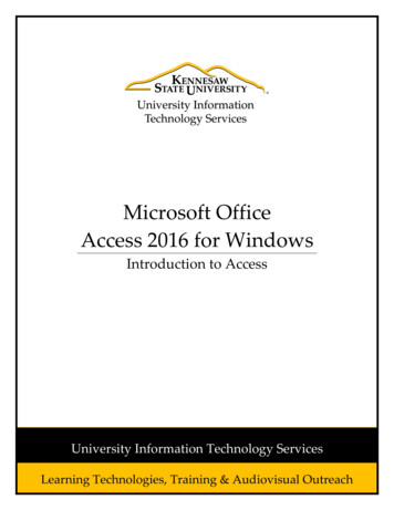 Microsoft Office Access 2016 For Windows
