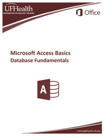 Microsoft Access Basics - IT Training