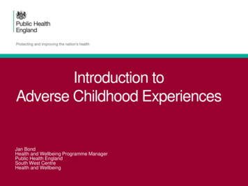 Introduction To Adverse Childhood Experiences - Tower Hamlets