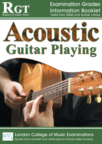 LCM Exams - Acoustic Guitar Information Booklet