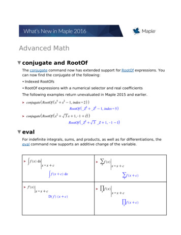 Advanced Math - Maplesoft