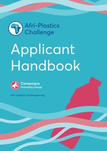 Afri Plastics Challenge Applicant Handbook