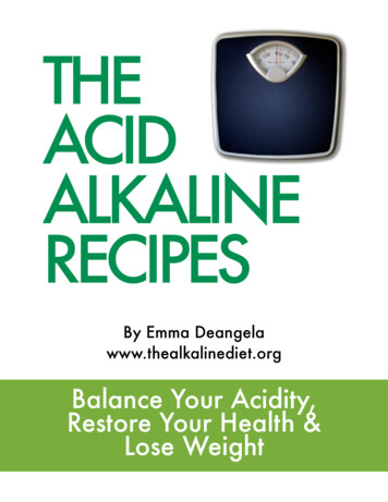 THE ACID ALKALINE RECIPES