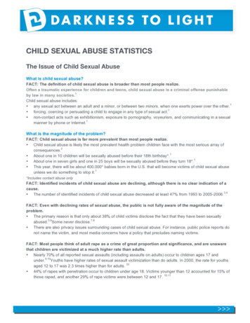 CHILD SEXUAL ABUSE STATISTICS