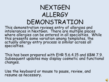 Nextgen Allergy Demonstration