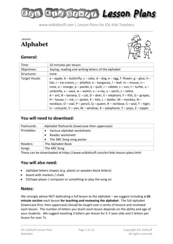 Lesson: Alphabet - ESL KidStuff