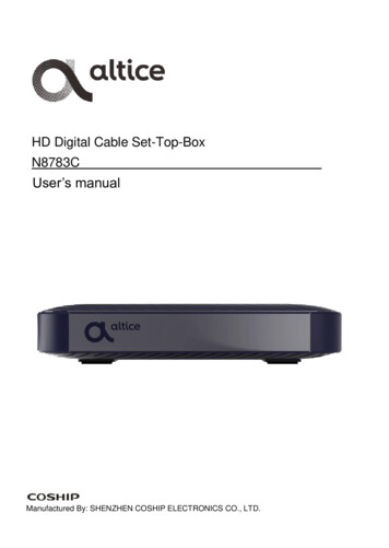 HD Digital Cable Set-Top-Box N8783C - Suddenlink