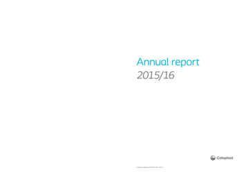 Annual Report 2015/16 - Coloplast