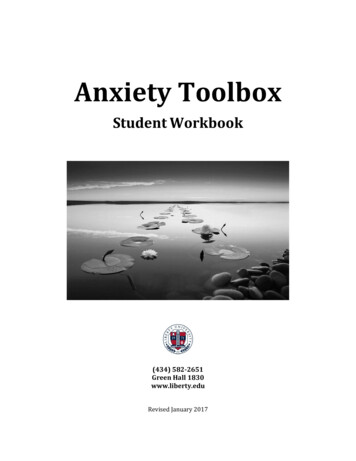 Anxiety Toolbox Student Workbook - Liberty University