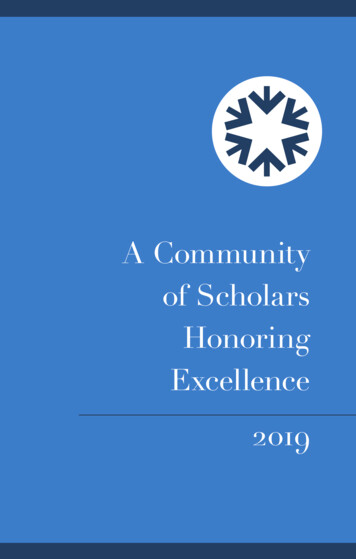 A Community Of Scholars Honoring Excellence - APLU