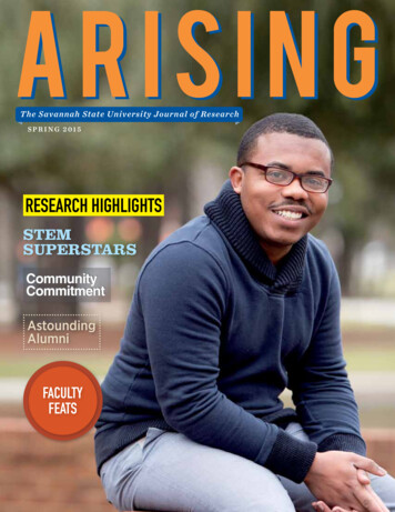 The Savannah State University Journal Of Research