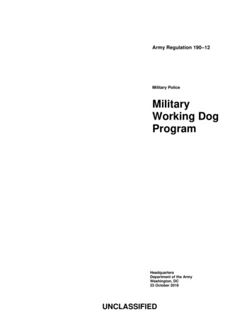 Military Police Military Working Dog Program