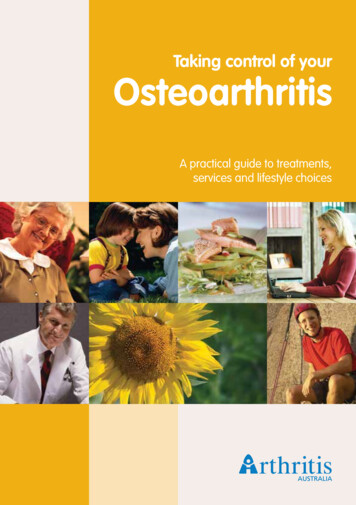 Taking Control Of Your Osteoarthritis