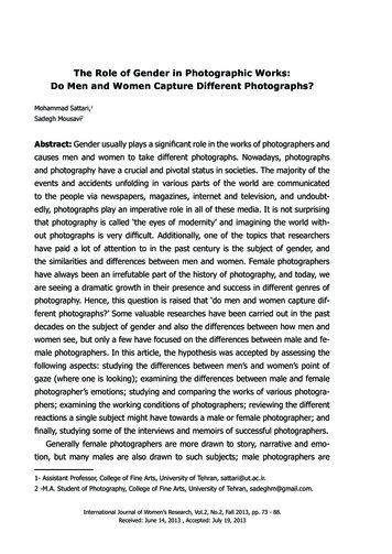 The Role Of Gender In Photographic Works: Do Men And 
