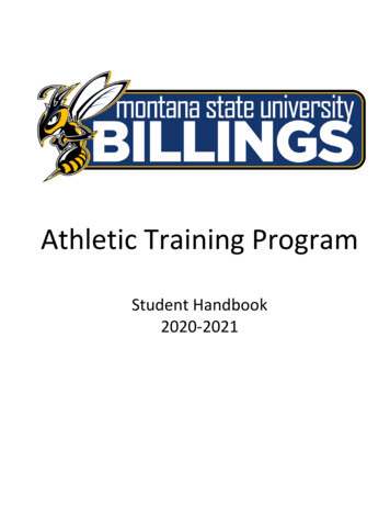 Athletic Training Education Program Handbook - MSU Billings