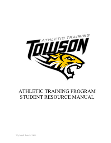 Athletic Training Program Student Resource Manual