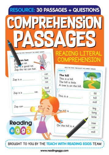 RESOURCE: 30 PASSAGES QUESTIONS COMPREHENSION 