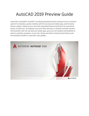 AutoCAD 2019 Preview Guide FINAL - Autodesk