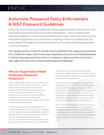 Automate Password Policy Enforcement & NIST Password Guidelines - ENZOIC