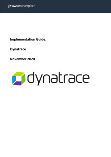 Implementation Guide: Dynatrace November 2020
