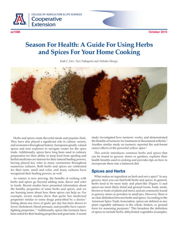 Season For Health: A Guide For Using Herbs And Spices For .