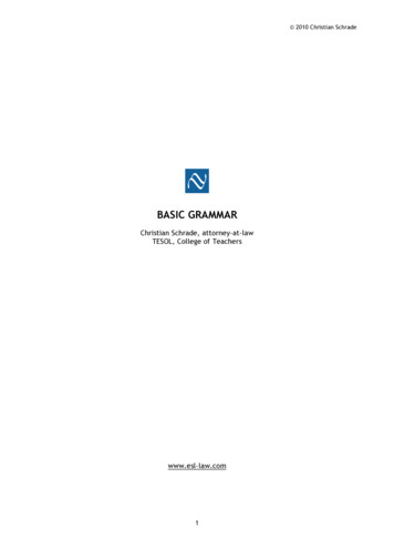 Basic Grammar - Esl-law 