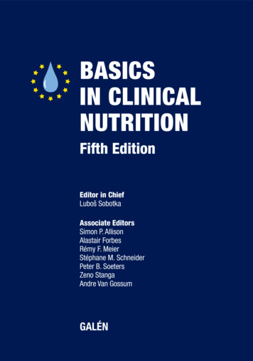 Basics In Clinical Nutrition - ESPEN