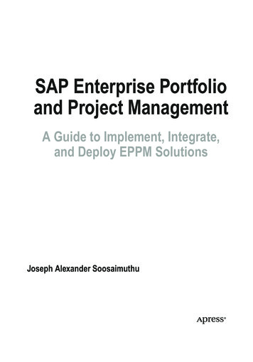 SAP Enterprise Portfolio And Project Management