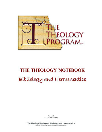 The Theology Notebook - Bible