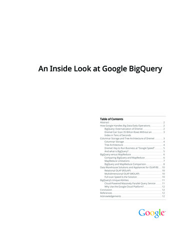 An Inside Look At Google BigQuery