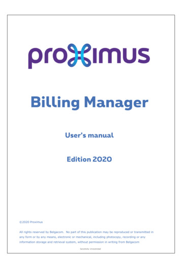 Billing Manager - Proximus