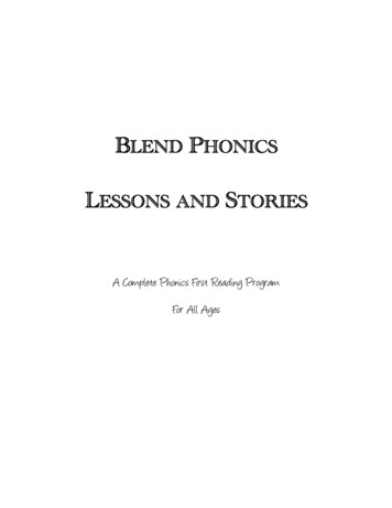 Blend Phonics Stories - Don Potter