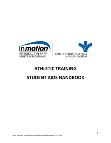 Bon Secours Student Athletic Training Aide Handbook