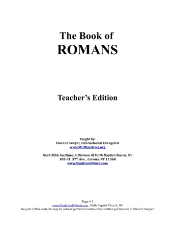 The Book Of ROMANS - Faith Baptist Church Of Corona NY