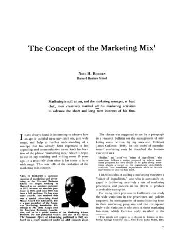 The Concept Of The Marketing Mix' - Guillaume Nicaise