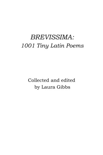 Brevissima: 1001 Tiny Latin Poems