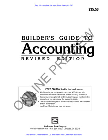 Builder's Guide To Accounting 10th Printing