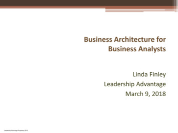 Business Architecture For Business Analysts