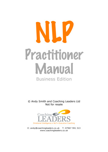 Practitioner Manual - Coaching Leaders