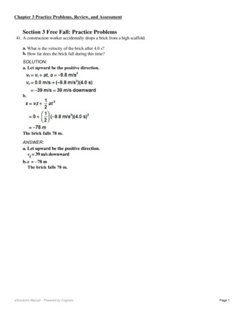 Section 3 Free Fall: Practice Problems