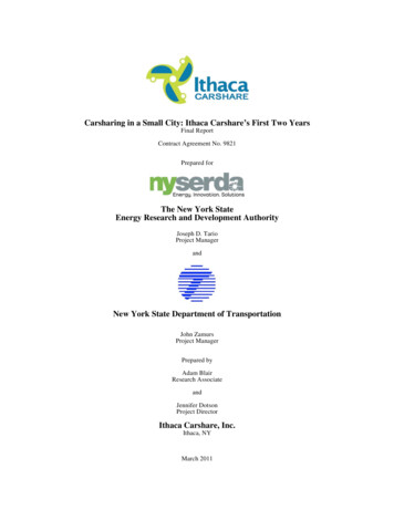 Carsharing In A Small City: Ithaca Carshare's First Two Years