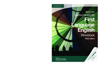 Cambridge IGCSE First Language English Workbook, Third .
