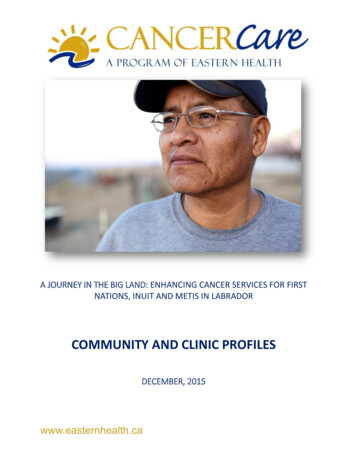 COMMUNITY AND CLINIC PROFILES - Eastern Health