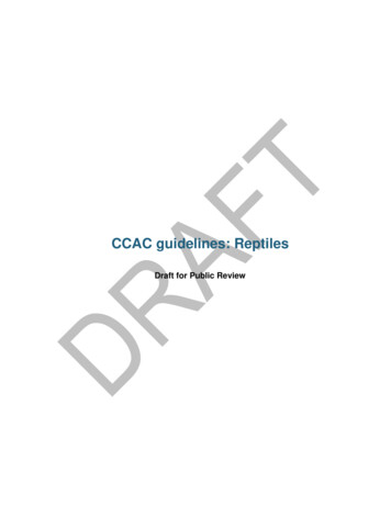 CCAC Guidelines: Reptiles