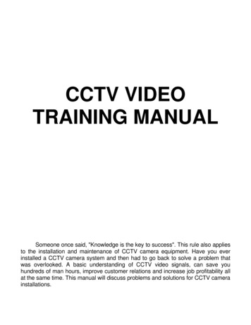 CCTV VIDEO TRAINING MANUAL - FM Systems